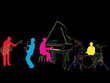 Stylized jazz band