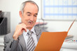 Recruiter reading job application