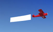 Doppeldecker mit Werbebanner