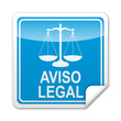 Pegatina cuadrada AVISO LEGAL con reborde