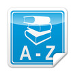 Pegatina cuadrada A-Z con reborde
