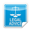 Pegatina cuadrada LEGAL ADVICE con reborde