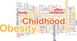Childhood obesity background concept