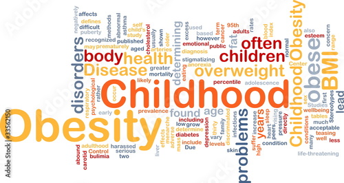 Illustration: Childhood obesity background concept Childhood obesity background concept