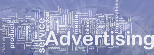 Illustration: Advertising word cloud Advertising word cloud