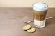 Latte with cookies