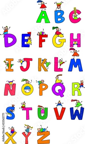 Illustration: Alphabet Children Alphabet Children