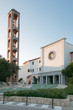 Sardinia, Italy: Porto Rotondo, the church and the wooden bell t
