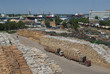 Timber trucks on wood factory Timber trucks on wood factory
