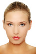 Close-up portrait of beautiful young woman Close-up portrait of beautiful young woman