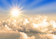 Soleil et nuages vus d'avion