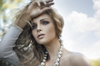Portrait of a young blond beauty