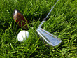 Foto: Golf clubs and ball still life image Golf clubs and ball still life image