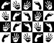 black and white