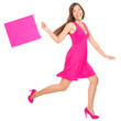 Happy shopping woman