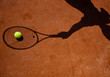 shadow of a tennis player in action on a tennis court shadow of a tennis player in action on a tennis court
