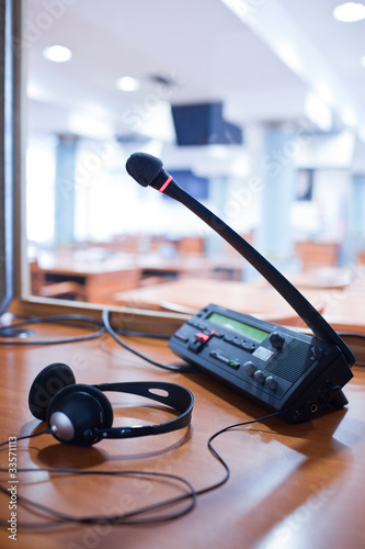 Photo: interpreting - Microphone and switchboard interpreting - Microphone and switchboard