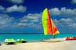 Beach landscape whit boats