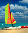Colorful boat at the beach Colorful boat at the beach