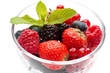 Photo: Fresh forest berries in a glass Fresh forest berries in a glass
