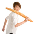 Woman with baguette Woman with baguette