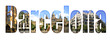 Barcelona with different tourist spots