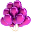 Balloons party birthday holiday decoration colored lilac purple