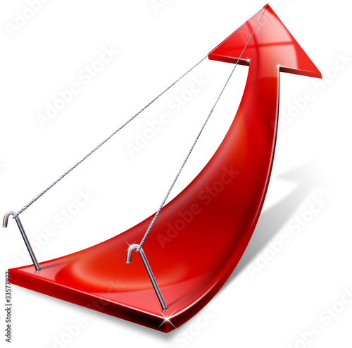 Illustration: Red positive arrow Red positive arrow