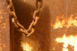 Rusty chain over rusty background