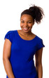 young woman smiling.
