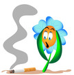 flower from beside lying cigarette flower from beside lying cigarette