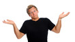 Man shrugs shoulders