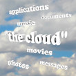 Cloud Computing Words in Sky Photos Movies Documents Application Cloud Computing Words in Sky Photos Movies Documents Application