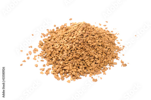 Photo: Pile of Instant Coffee Isolated on White Background Pile of Instant Coffee Isolated on White Background