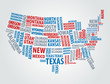 Text USA map Text USA map