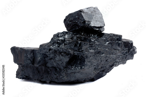 Photo: a big and small lump of coal a big and small lump of coal