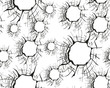 Vector splitter glass black and white seamless background