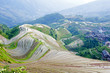 Rice terraces and village in China Rice terraces and village in China