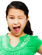 Close-up of girl winking