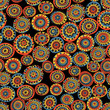 Abstract seamless pattern in folk style.