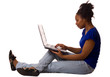 young woman with a laptop computer.