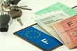 plaque, certificat, immatriculation, permis, assurance, clés plaque, certificat, immatriculation, permis, assurance, clés