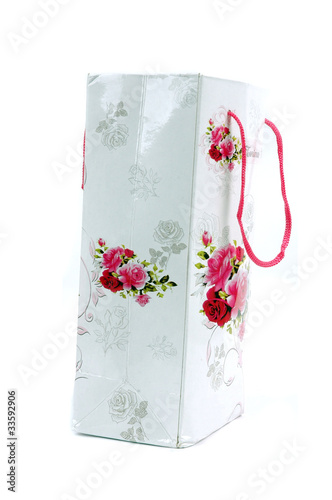 Photo: a floral glossy paper bag a floral glossy paper bag