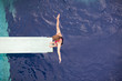 Photo: girl standing on springboard girl standing on springboard