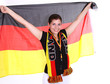 Photo: Fan mit Fahne Fan mit Fahne