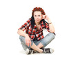 Woman with dreadlocks