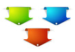 Set of colorful arrow bookmarks