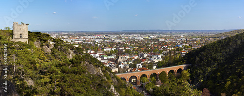 Photo: Panorama of Mödling (Austria) and his famous aqueduct Panorama of Mödling (Austria) and his famous aqueduct