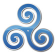 Triskell bleu reflet