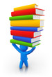Illustration: Books on head Books on head